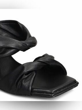 Tony Bianco Black Twisted Open-Toe Mule Sz 9